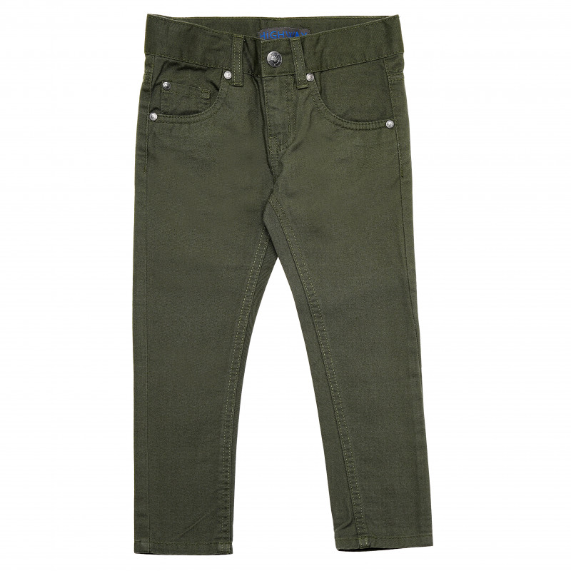 Jeans din bumbac pentru băieți, verde închis  181925