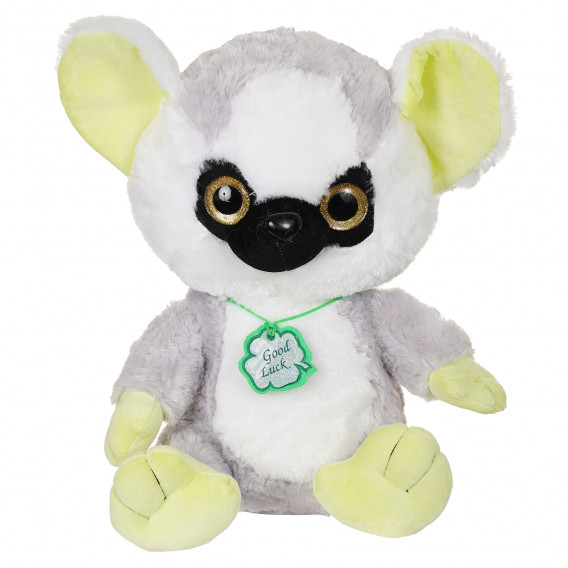 Lemur de pluș cu colier Good Luck - 45 cm Amek toys 182014 