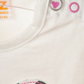 Tricou alb din bumbac pentru bebeluși, inimă FZ frendz 182055 4