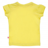 Tricou galben din bumbac pentru bebeluși, inimă  FZ frendz 182060 2