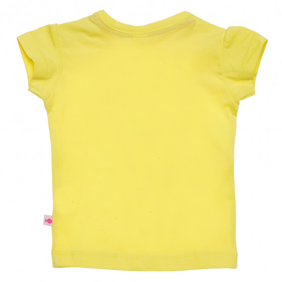 Tricou galben din bumbac pentru bebeluși, inimă  FZ frendz 182060 2