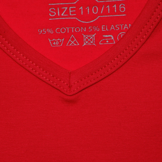 Tricou roșu de bumbac pentru fete Disney 182129 3