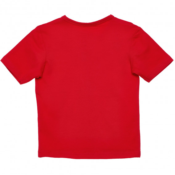 Tricou roșu de bumbac pentru fete Disney 182131 2