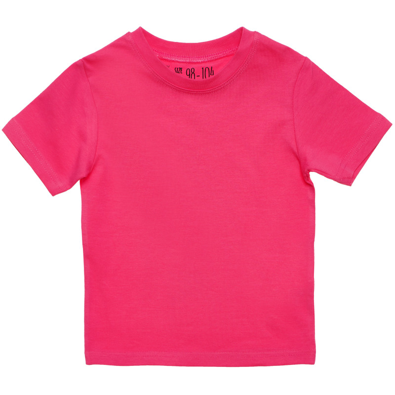 Tricou de bumbac pentru fete, culoarea roz  182140