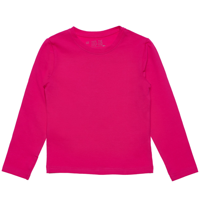 Bluză de bumbac pentru fete, culoare roz închis  182147