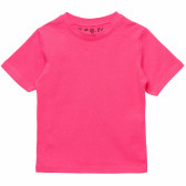 Tricou de bumbac pentru fete - roz Disney 182239 