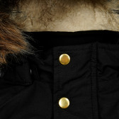 Jachetă neagră cu glugă și puf pentru fete Name it 182339 3