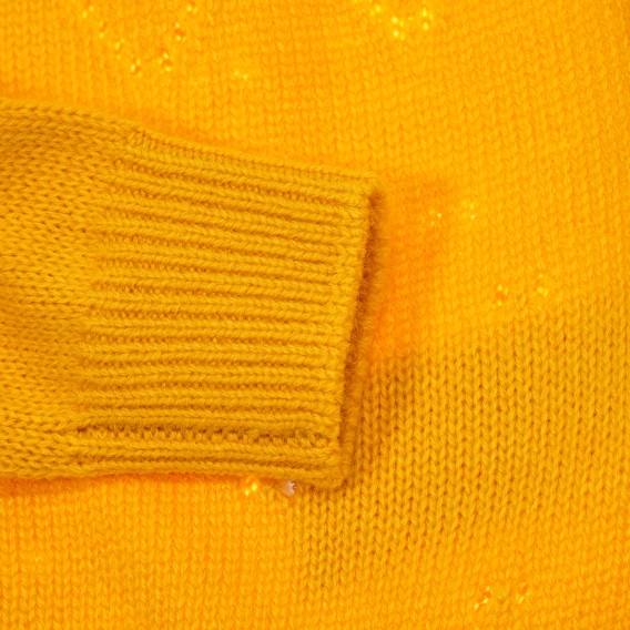 Pulover galben tricotat pentru fete Name it 182360 4
