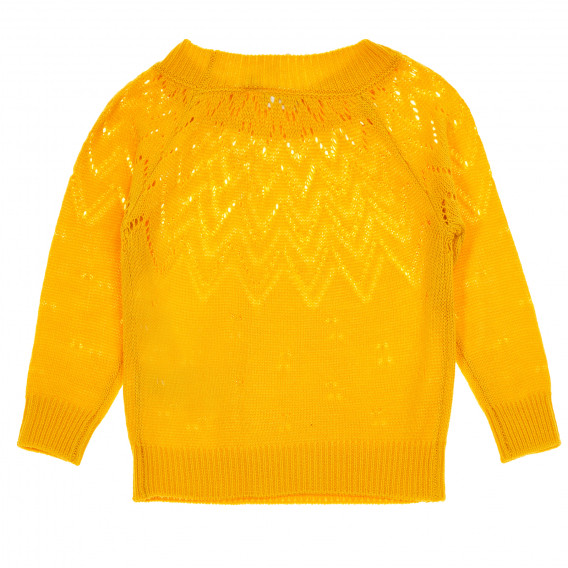 Pulover galben tricotat pentru fete Name it 182361 2