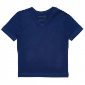 Tricou albastru, din bumbac, cu gât în V, pentru băieți  Disney 182539 