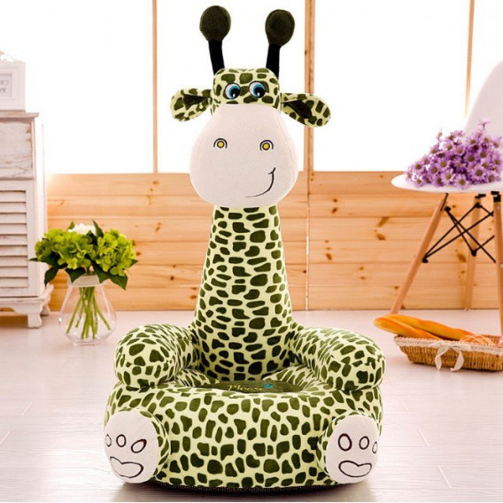 Fotoliu / puf pentru bebeluși - Girafă verde HomyDesign 182668 