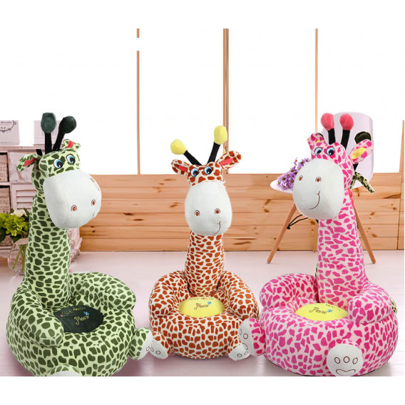 Fotoliu / puf pentru bebeluși - Girafă verde HomyDesign 182671 4