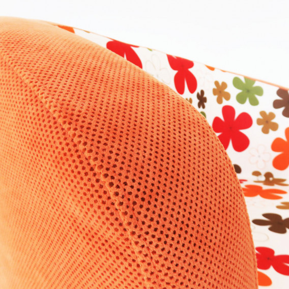 Canapea extensibilă pentru copii - portocaliu cu flori HomyDesign 182732 2