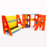 Birou pentru copii cu scaun și raft AB 2 HomyDesign 182739 