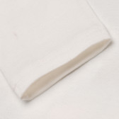 Bluză din bumbac cu mâneci lungi și imprimeu pentru băieți. alb cu mâneci contrastante. Chicco 182788 4