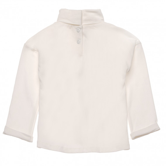 Bluză polo de bumbac pentru fete, albă Chicco 182798 2