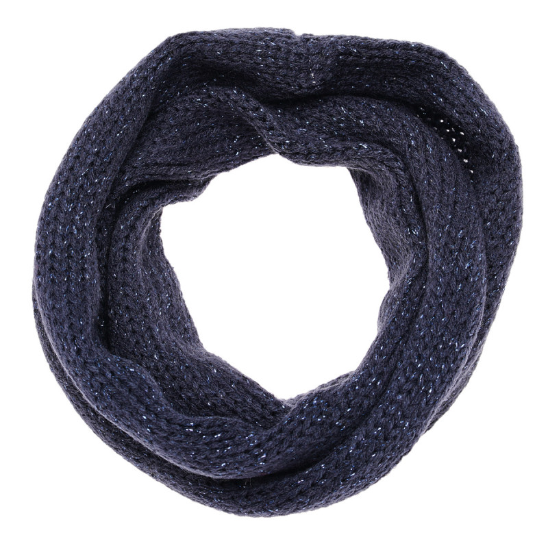 Fular circular tricotat pentru fete, albastru simplu  182884