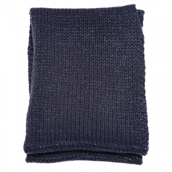 Fular circular tricotat pentru fete, albastru simplu Idexe 182885 2