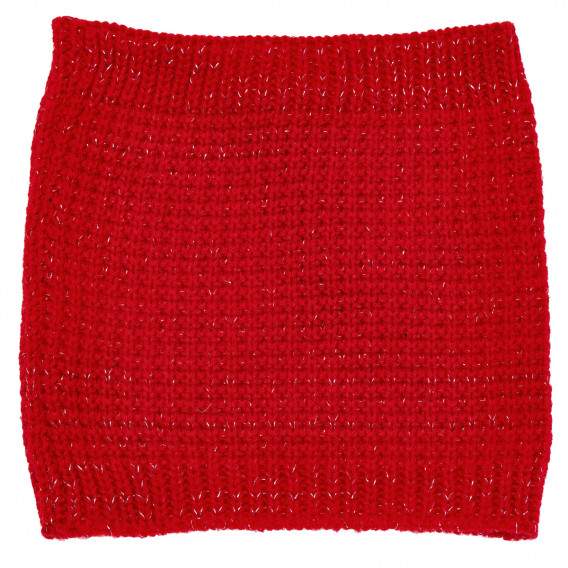 Fular tricotat pentru fete, roșu aprins Idexe 182891 2