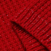 Fular tricotat pentru fete, roșu aprins Idexe 182892 3