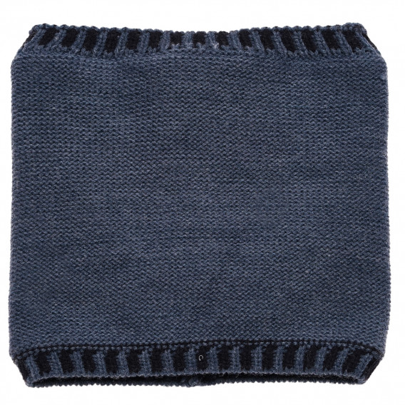 Fular tricotat cu  tricot decorativ pentru băieți, albastru Idexe 182894 2