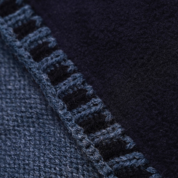 Fular tricotat cu  tricot decorativ pentru băieți, albastru Idexe 182895 3