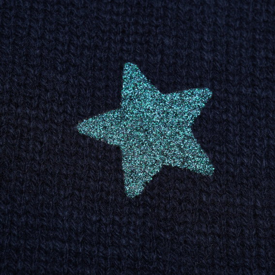 Fular cu imprimeu de stea pentru fete, albastru Idexe 182901 3