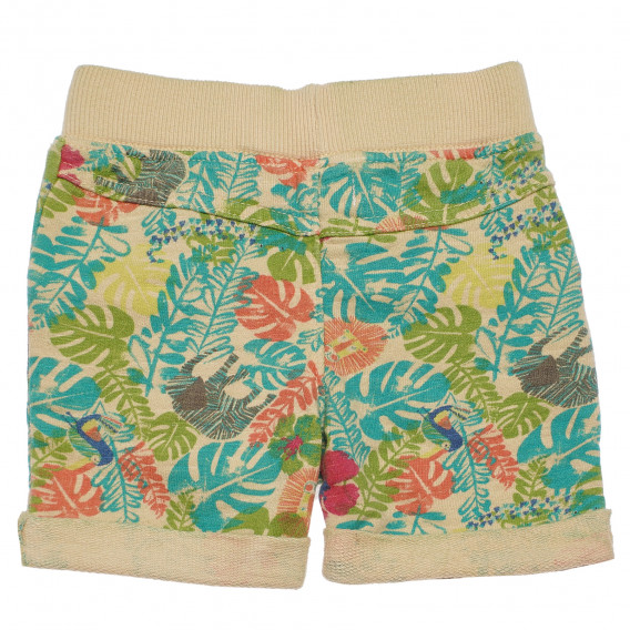 Pantaloni scurți din bumbac cu imprimeu floral tropical pentru fete Boboli 183079 2