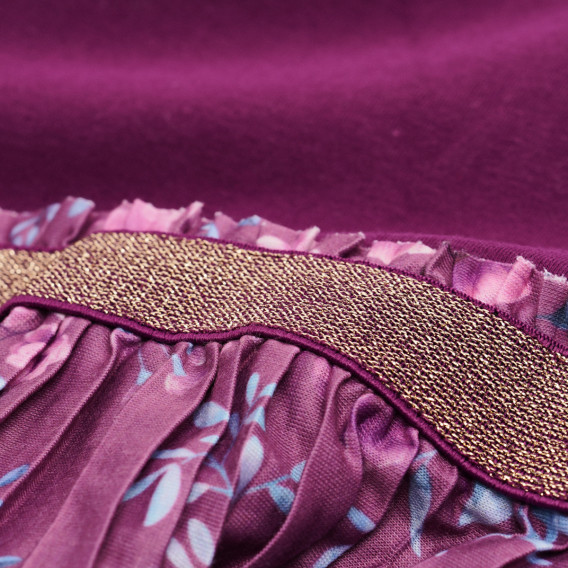 Rochie violet cu flori, pentru fete Idexe 183485 3