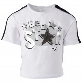 Tricou, cu imprimeu „Be a star”, pentru fete Idexe 183520 