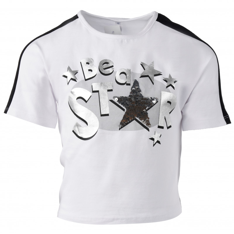 Tricou, cu imprimeu „Be a star”, pentru fete  183520
