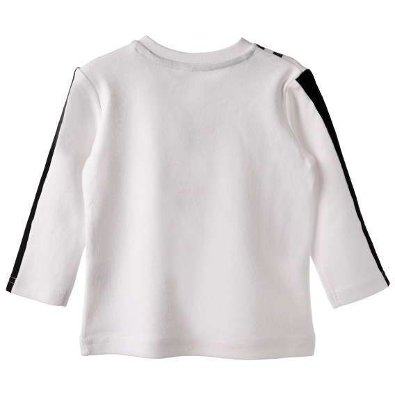 Bluză albă din bumbac cu imprimeu, pentru băieți Idexe 183535 4