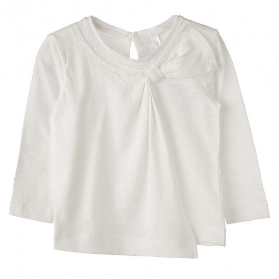 Bluză din bumbac, cu fundiță, pentru fete Idexe 183536 