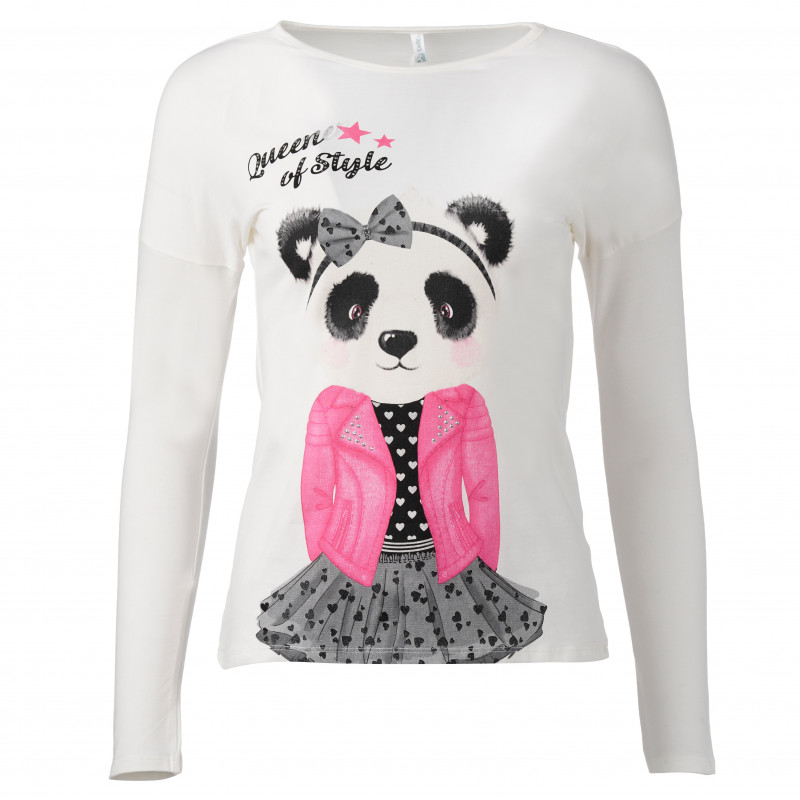 Bluză cu imprimeu panda, pentru fete  183544
