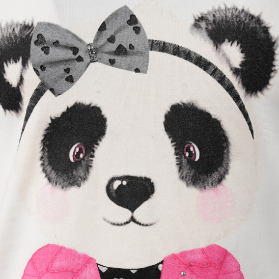 Bluză cu imprimeu panda, pentru fete Idexe 183545 2