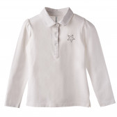 Bluză albă cu guler, pentru fete Idexe 183548 