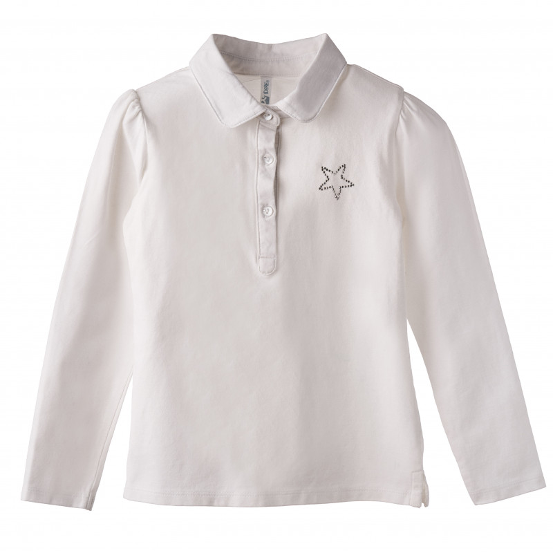 Bluză albă cu guler, pentru fete  183548