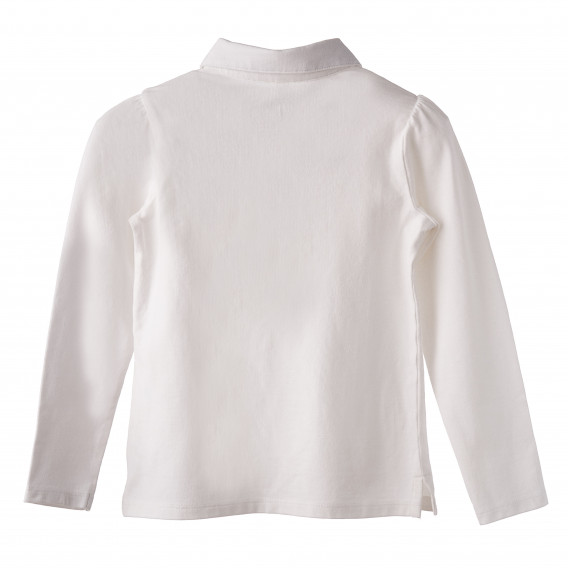 Bluză albă cu guler, pentru fete Idexe 183551 4