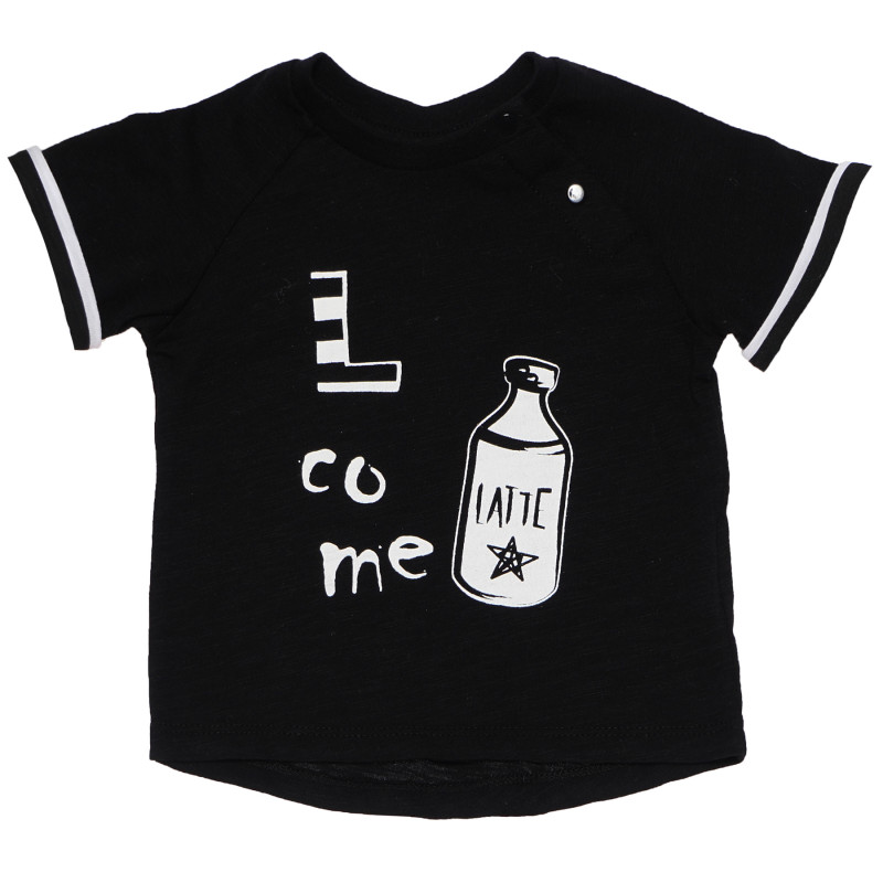 Tricou pentru bebeluși, din bumbac, negru  183568