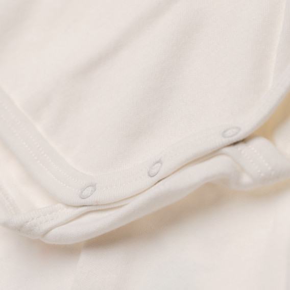 Bluză de bumbac cu guler polo, pentru fete, cu imprimeu floral, ecru Chicco 183600 4