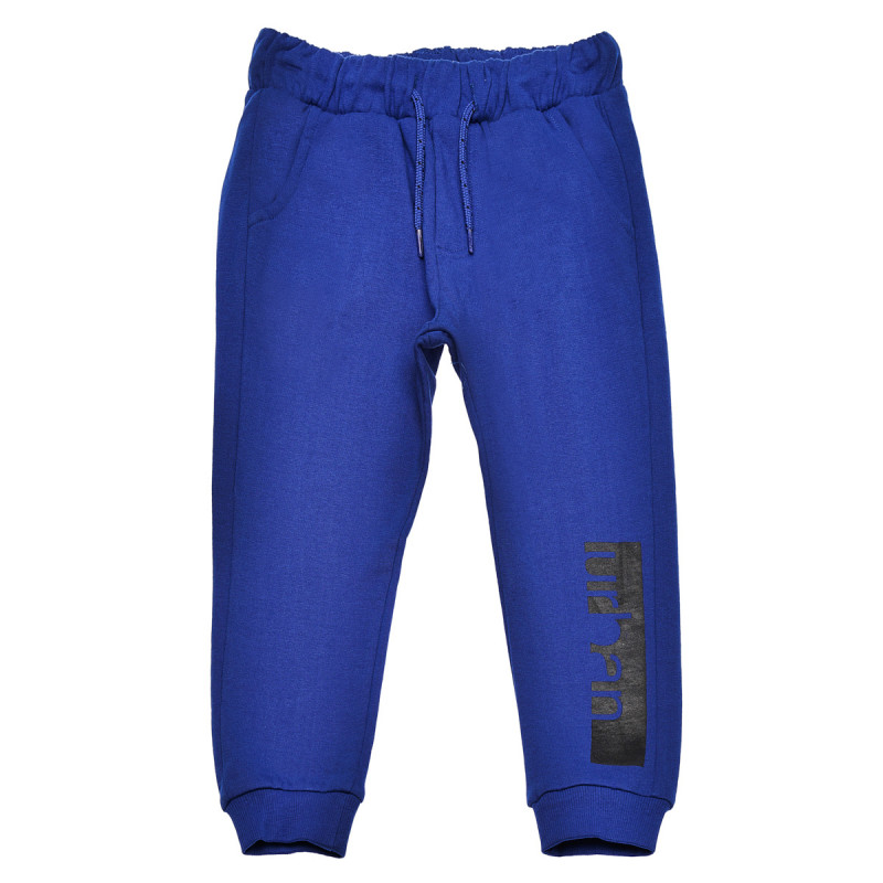 Pantaloni trening din bumbac, pentru băieți, albastru  183702