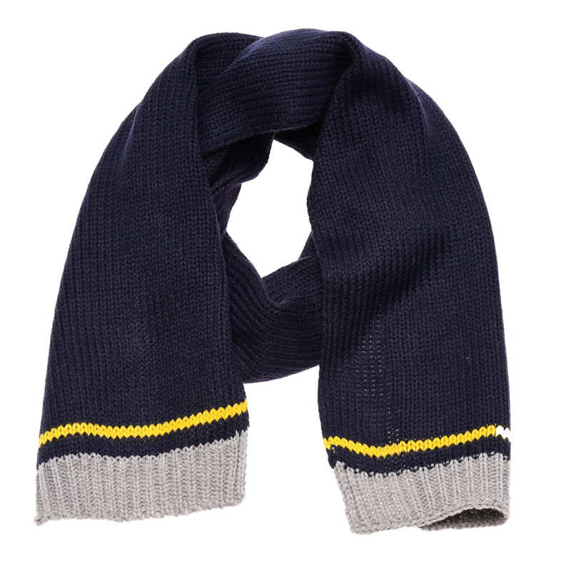 Fular acrilic tricotat în albastru pentru baieți  183979