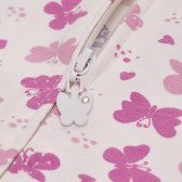 Pulover alb din bumbac cu imprimeu pentru bebeluși pentru fete Idexe 184107 3