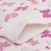 Pulover alb din bumbac cu imprimeu pentru bebeluși pentru fete Idexe 184108 4