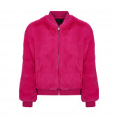 Jachetă bombardier roz de pluș, pentru fete Guess 184345 