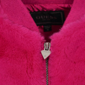 Jachetă bombardier roz de pluș, pentru fete Guess 184346 2