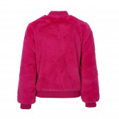Jachetă bombardier roz de pluș, pentru fete Guess 184348 4