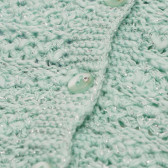Cardigan tricotat de culoare mentă pentru fete Idexe 184359 3