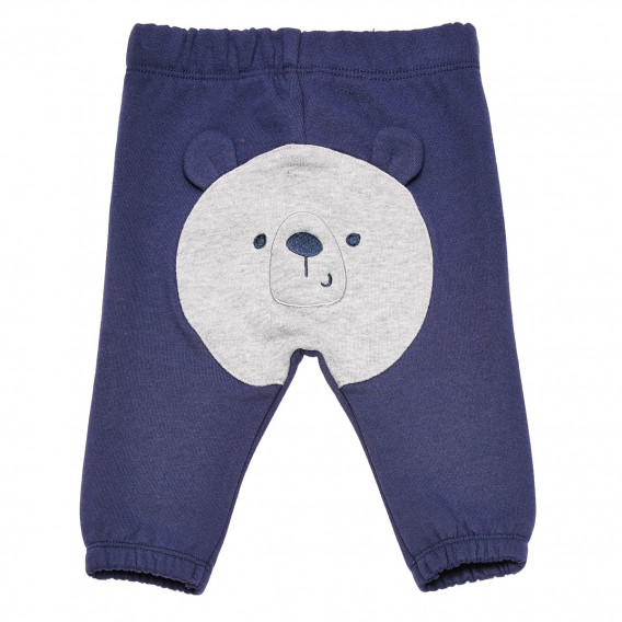 Pantaloni din bumbac, pentru bebeluși, albastru închis Idexe 184663 2