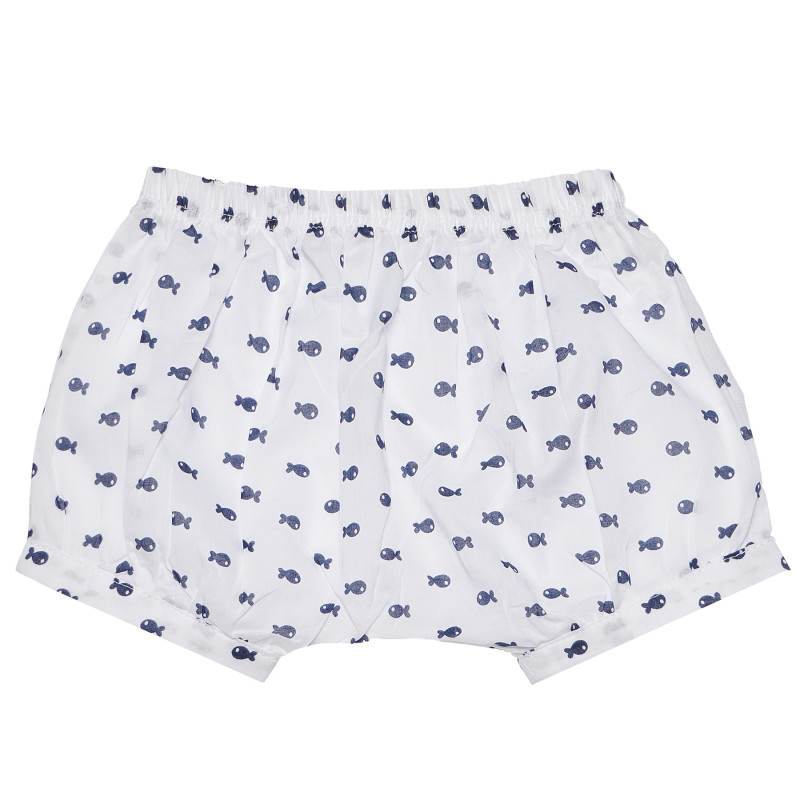 Pantaloni pentru bebeluși, albi cu imprimeu peștișori  185006